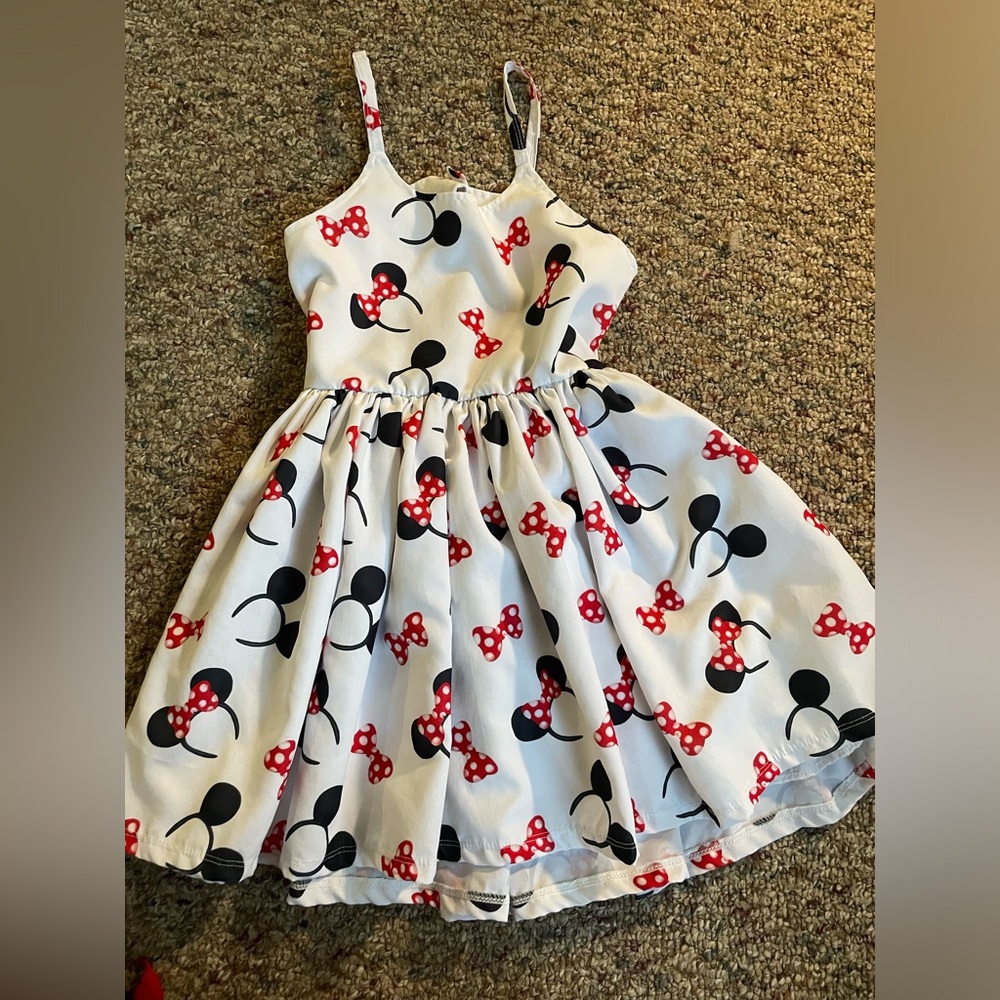 Spoiled and Flashy Minnie Mouse ear headband dress.